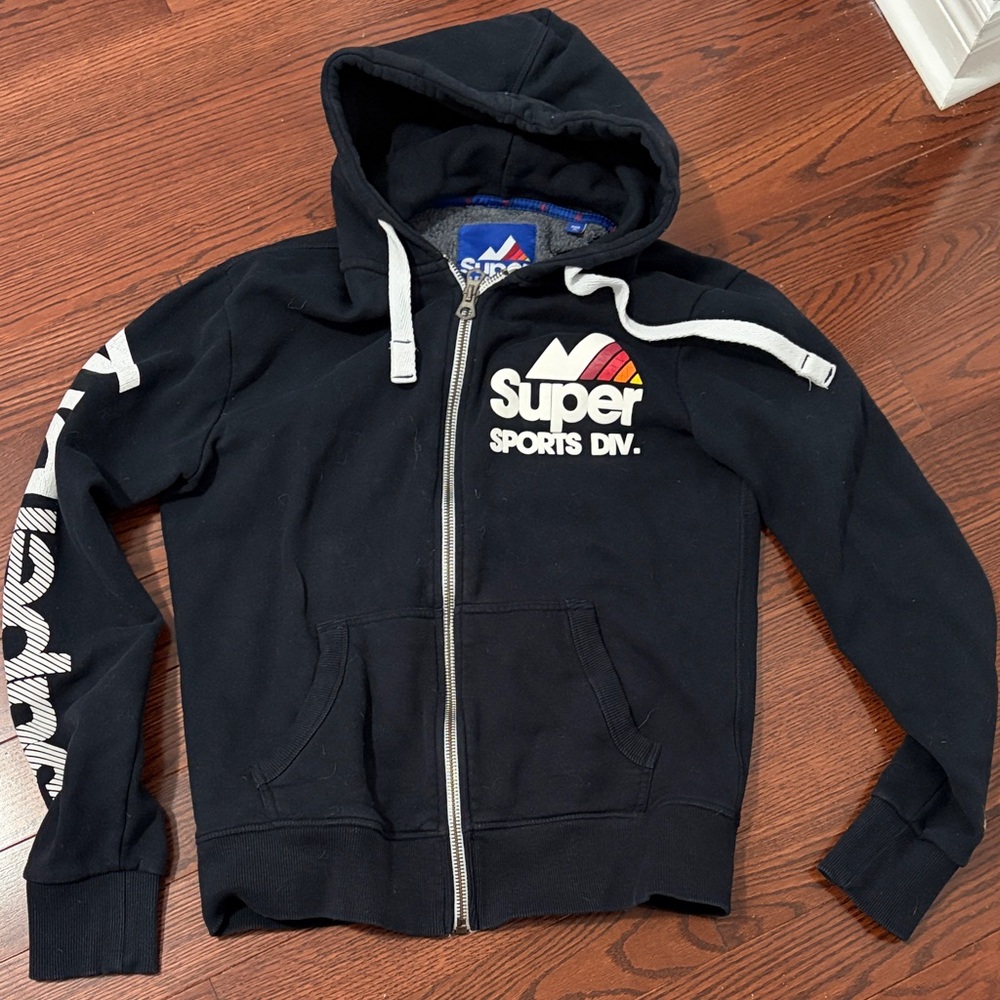 SuperDry Men’s Black Zip Hoodie